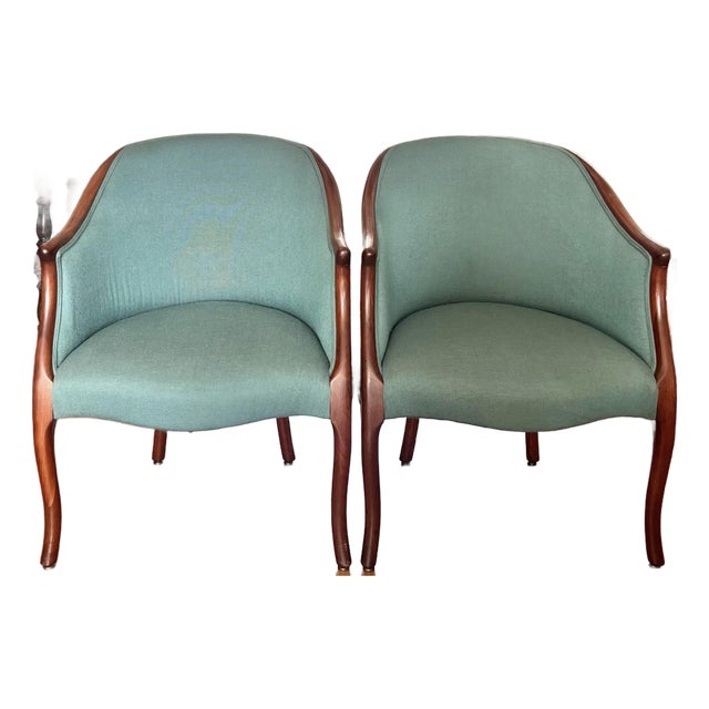 Georgian Style Mahogany Tub Chairs - A Pair For Sale