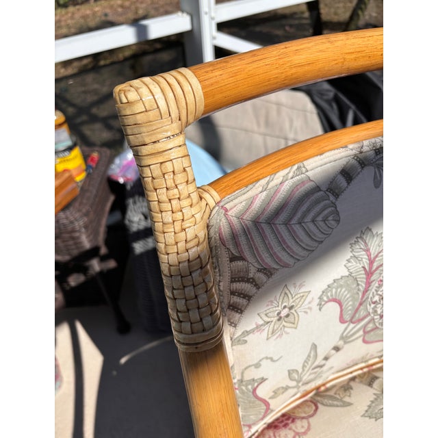 Mid 20th Century 10 McGuire Mid 20th Century, Target Back Rattan Chairs. Beautifully, Professionally Restored With 2 Arm Chairs Included For Sale - Image 5 of 12