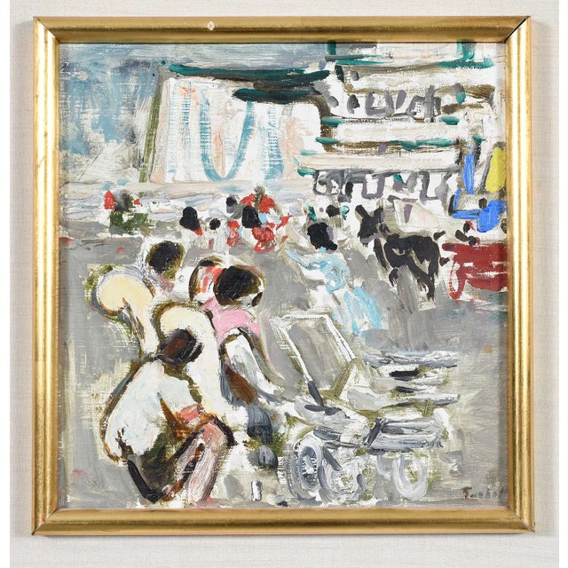 Alexandre Sacha Garbell (Latvian, 1903-1970), Falaise et Voiture d'Enfant, signed lower right "Garbell", oil on canvas...