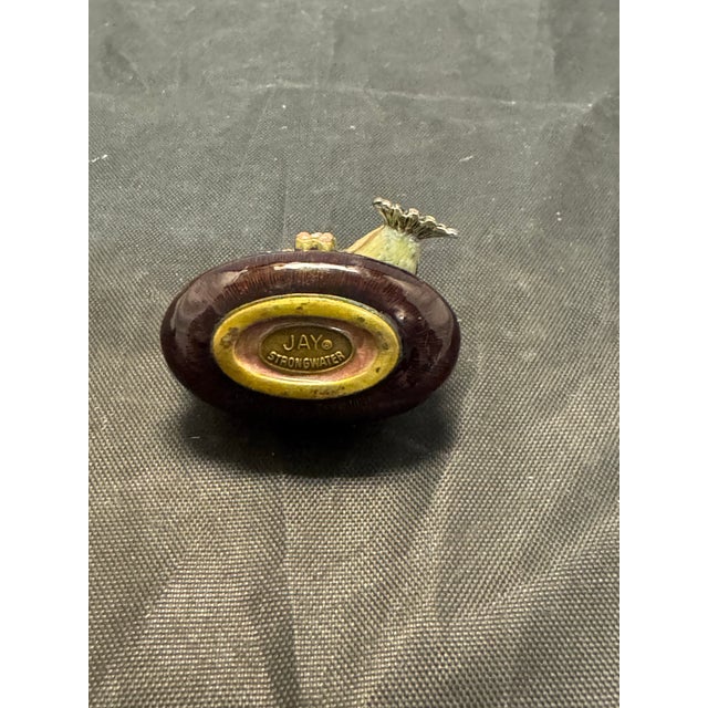 Jay Strongwater Miniature Bird Enamel Trinket Pill Box Swarovski Signed Vintage For Sale In New York - Image 6 of 11