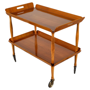 Vintage Italian Serving Cart in Bent Plywood, 1950s