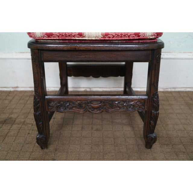 Wood French Country Walnut Dining Chairs - Set of 6 For Sale - Image 7 of 10