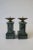 Mid 20th Century Neoclassical Dark Green Marble and Brass Column Candlestick Holders, Pair For Sale - Image 5 of 11