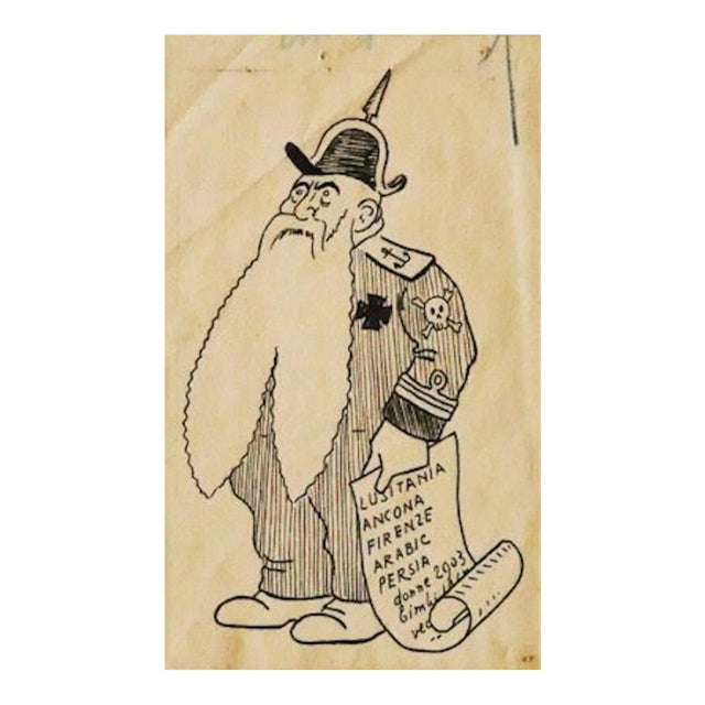 Filiberto Scarpelli, Wisdom, Pen Drawing, 1920s For Sale