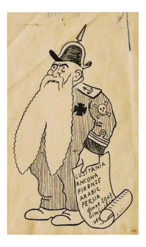 Filiberto Scarpelli, Wisdom, Pen Drawing, 1920s