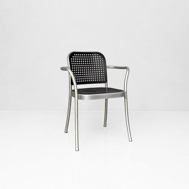 Italian Modern Chairs in Silver by Vico Magistretti for De Padova, 1980s, Set of 4 For Sale - Image 3 of 18
