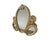 Vintage Large Hollywood Regency Italian Syroco Style Resin Triple Wall Mirror Gold Gilt For Sale In Palm Springs - Image 6 of 10