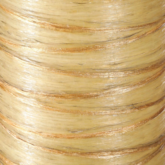 Mid-Century White Glazed Ceramic Table Lamp With Monumental Spun Resin Shade For Sale - Image 12 of 16