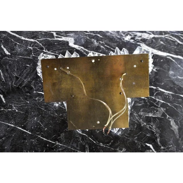 Glass Sconce with 8 Crystals from Kinkeldey, Germany, 1970s For Sale - Image 7 of 8