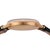 Art Deco 1950s Rolex Speckled Gold Dial 33mm 18k Gold Precision Leather Watch For Sale - Image 3 of 12