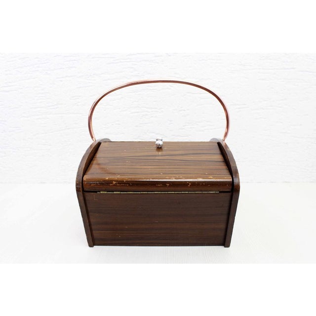 Wooden Table Worker Box, 1970s For Sale - Image 3 of 14