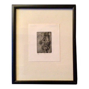 Framed Abstract Copper Plate Etching 4/6 by Gunther
