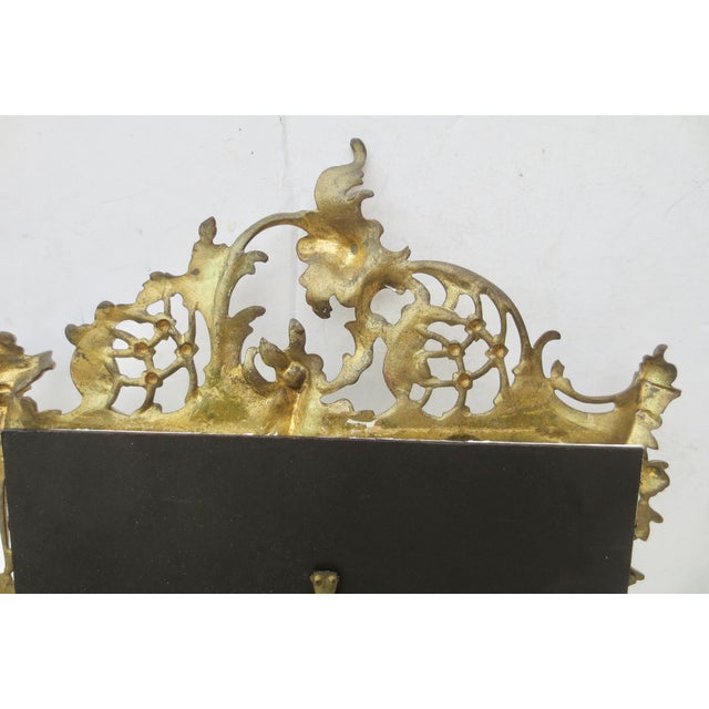 Gilt Brass Double Window Photo Frame Rococo For Sale In New York - Image 6 of 9