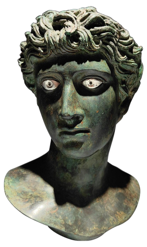 Greek Bust, 1800s, Bronze
