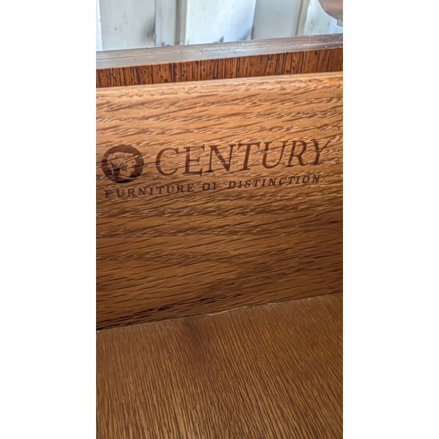 Vintage Century Furniture Walnut-Tone Flip-Top Server Buffet With Serpentine Front For Sale - Image 10 of 10