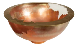 Thomas Roy Markusen Studio Copper And Brass Decorative Bowl