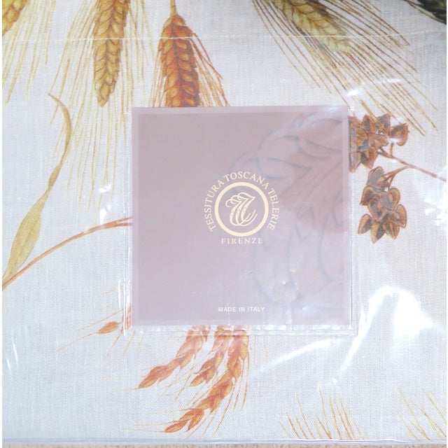 Tessitura Toscana Telerie - Vintage Italian Large Linen Tablecloth - New in Original Packaging (63 X 90) For Sale - Image 10 of 10