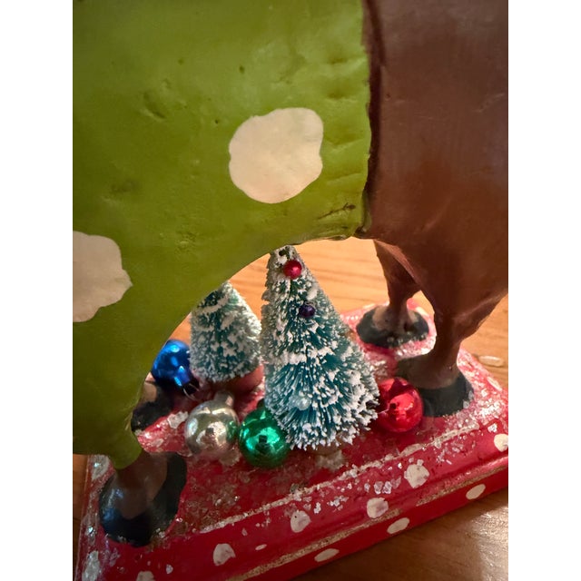 Penny McAllister Bobble Head Santa Riding Reindeer 2006 For Sale In Austin - Image 6 of 8