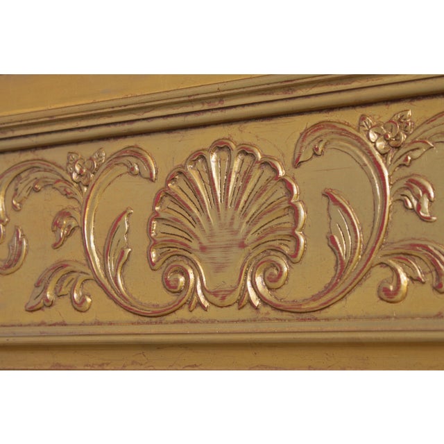 Pair Neoclassical Style Gold Leaf Finish Mirrors For Sale - Image 4 of 14
