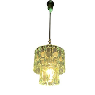 Vintage Glass Pendant in the style of Fontana Arte, 1960s For Sale