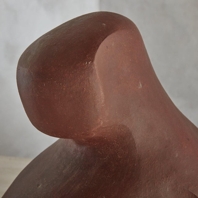 Abstract Organic Form Terracotta Clay Sculpture - Small For Sale - Image 9 of 11