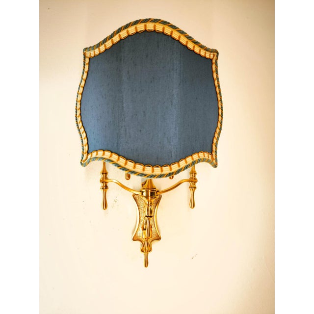Brass Wall Light with Decorated Fan For Sale - Image 15 of 18