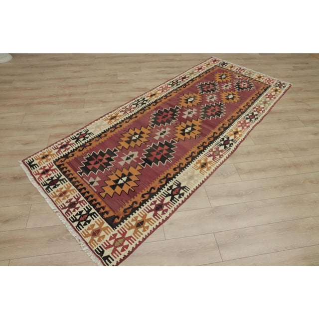 Size: 4 x 9.9 ft ( 120 x 298 cm) 47 x 117 inches Color: Organic Natural Dye ( Orange,Red,Black,White ) Material: 100% Hand...