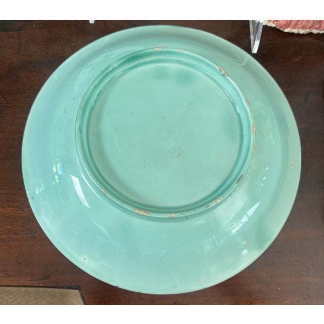 Antique Villeroy & Boch Majolica Fan Bowl, C. 1900 For Sale - Image 9 of 9