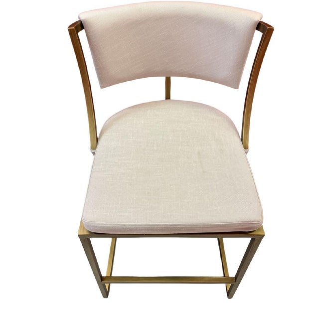 Contemporary Ballard Designs Allister Upholstered Metal Bar Stools - A Pair For Sale - Image 3 of 7