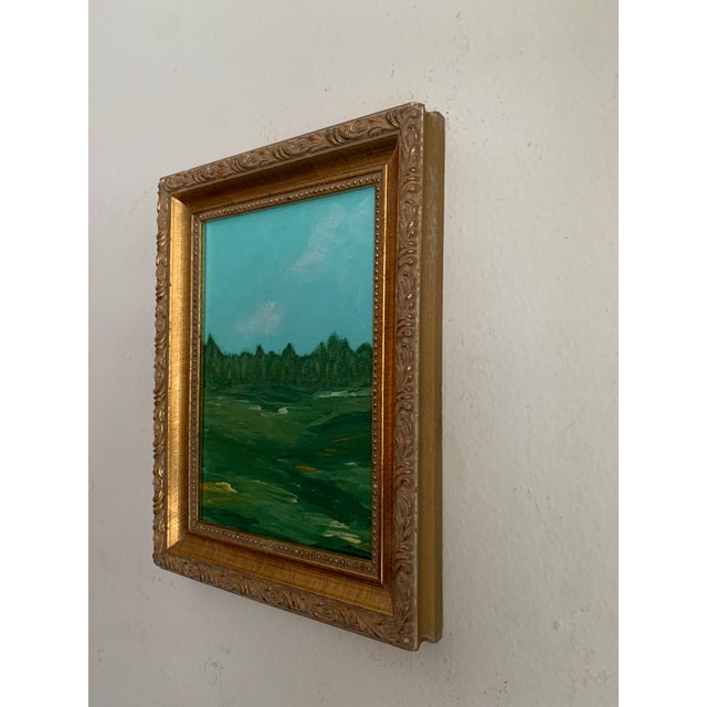 2020s Impressionist Style Original Landscape Painting on Canvas, Framed For Sale - Image 4 of 5