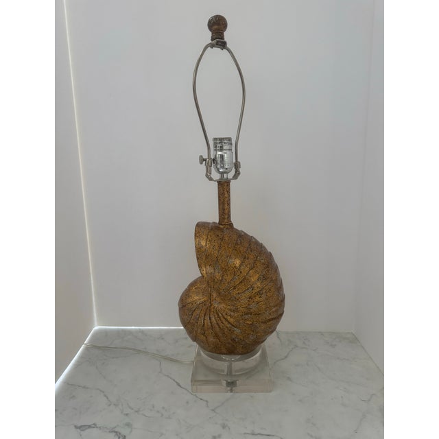 Gilt Seashell Form Table Lamp For Sale - Image 10 of 10