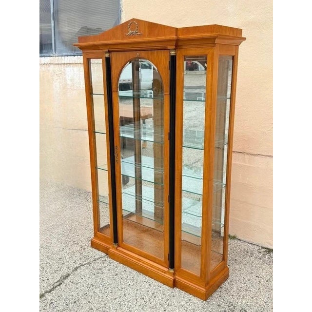 Thomasville Grand Classics Collection Neoclassical Biedermeier / Empire Style Cherry Wood Curio China Cabinet (A). Item...