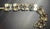 Lisner MCM Lisner Mother-of-Pearl Bracelet Multi-Tiered Structural Design Rhinstone Accent For Sale - Image 4 of 6