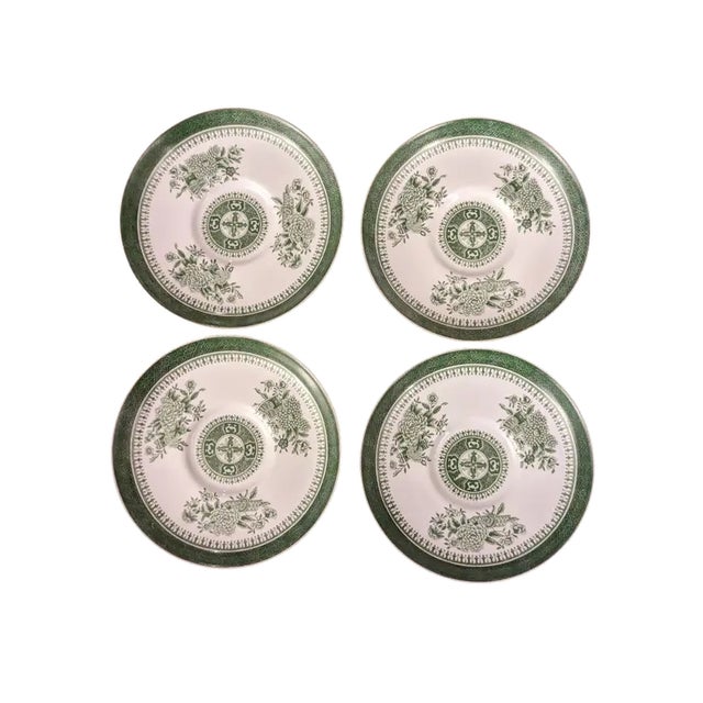 Spode Early 19th Century Copeland Spode Green Fitzhugh Coffee Cups Set- 8 Pieces For Sale - Image 4 of 5