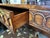 Theodore Alexander Mahogany Console Table With Center Drawer and Circular Pattern Apron For Sale - Image 15 of 17