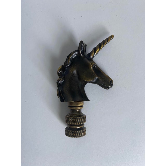 Bronze Unicorn Lamp Finials Pair Chairish