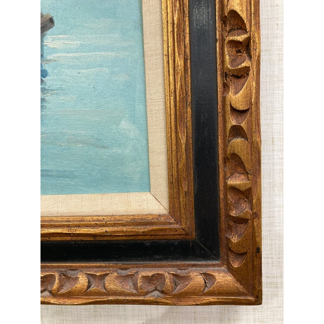 Sky Blue P. Vitolante, Seascape Oil Painting, Framed For Sale - Image 8 of 12