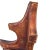 Brown Vintage Architectural Leather on Wood Chair For Sale - Image 8 of 9