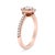 Early 21st Century 18K Rose Gold 1/2 Cttw Composite Marquise Composite Diamond Oval Shaped Halo Engagement Ring (F-G Co For Sale - Image 5 of 7