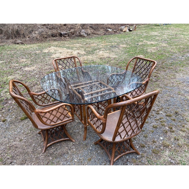 This set is in wonderful condition. Never been in the weather. It is in the style of Ficks Reed ca 1970-80 but I haven’t...