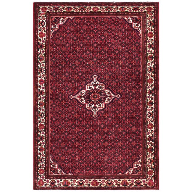 Shabby Chic Tabriz Red/Beige Wool Rug - 6'9'' X 9'11'' For Sale - Image 10 of 10