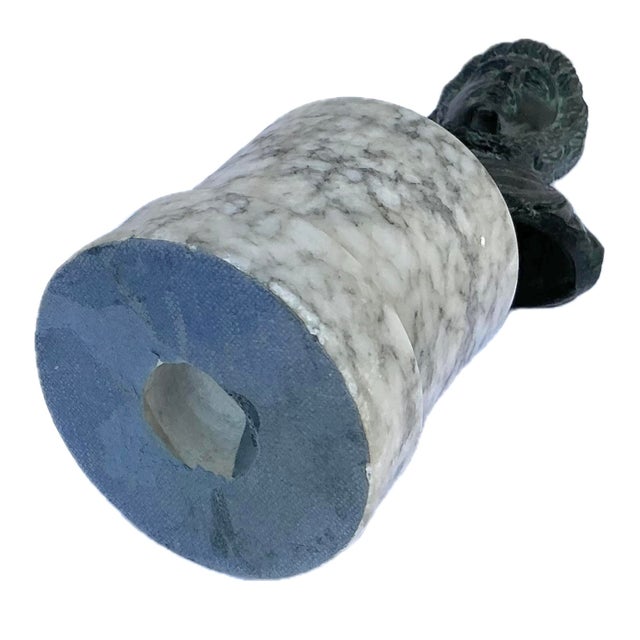 Metal Grand Tour Bronze Bust of a Roman Emperor For Sale - Image 7 of 7