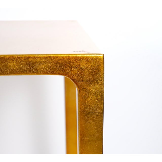 Set Three MidCentury Modern Lacquered Gold Leaf Nesting Tables Chairish
