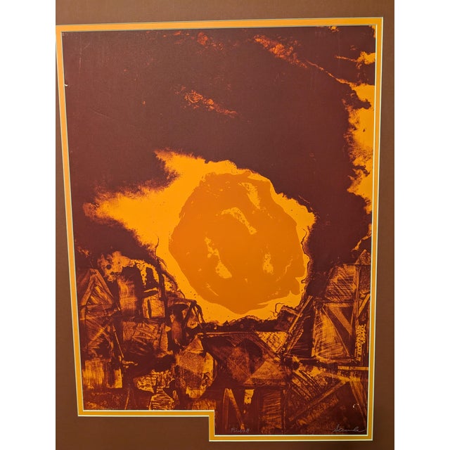 Original hand-signed limited edition color lithograph (1967-72) by well-known abstract/ modernist artist. Included in the...
