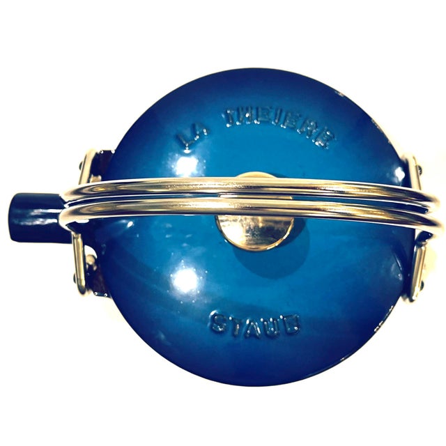 Blue Staub - Vintage Le Thieire Enameled Cast Iron Tea Kettle - 1.5 Qt Capacity - Blue For Sale - Image 8 of 12