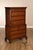 Fine quality vintage Kittinger chest-on-chest crafted in richly figured mahogany with classic Chippendale-inspired...