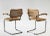 Modern Armchairs Chrome With Caning - A Pair For Sale - Image 3 of 6