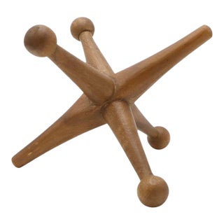 1970s Sculptural Jack Made in Wood For Sale