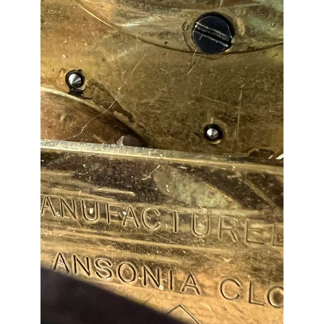 Vintage Ansonia Brass Mantle Clock For Sale - Image 9 of 9