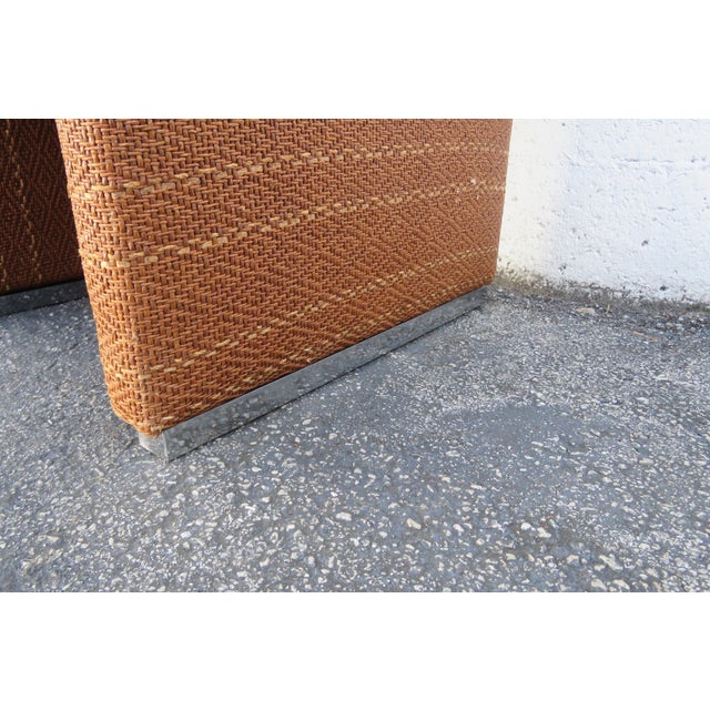 Hollywood Regency Rattan Wicker Caning Set of Six Dining Chairs 5750 For Sale - Image 11 of 12